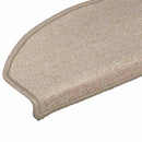 trappemåtter 10 stk. 65x24x4 cm taupe halvrund store