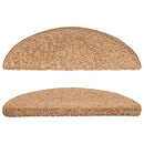 trappemåtter 10 stk. 56x17x3 cm beige halvrund