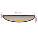 trappemåtter 10 stk. 56x17x3 cm brune halvrunde