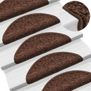 trappemåtter 10 stk. 56x17x3 cm brune halvrunde