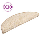 trappemåtter 10 stk. 56x17x3 cm cremefarvede halvrund