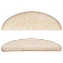 trappemåtter 10 stk. 56x17x3 cm cremefarvede halvrund