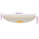 trappemåtter 10 stk. 56x17x3 cm hvide halvrunde