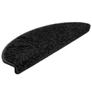 trappemåtter 10 stk. 65x21x4 cm sorte halvrund store