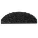 trappemåtter 10 stk. 65x21x4 cm sorte halvrund store
