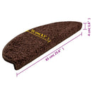 trappemåtter 10 stk. 65x21x4 cm brune halvrund store