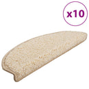 trappemåtter 10 stk. 65x21x4 cm cremefarvede halvrund store