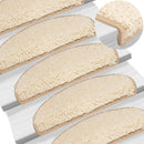 trappemåtter 10 stk. 65x21x4 cm cremefarvede halvrund store