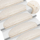 trappemåtter 10 stk. 65x21x4 cm hvide halvrunde store