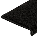 trappemåtter 10 stk. 65x21x4 cm sorte rektangulære kanter