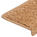 trappemåtter 10 stk. 65x21x4 cm beige rektangulær kant