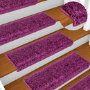 trappemåtter 10 stk. 65x21x4 cm violet rektangulær kant