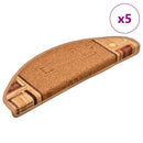 selvklæbende trappemåtter 5 stk. 65x21x4 cm beige