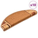 selvklæbende trappemåtter 10 stk. 65x21x4 cm beige