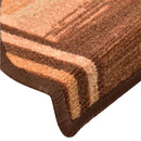 selvklæbende trappemåtter 5 stk. 65x21x4 cm brun
