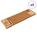 selvklæbende trappemåtter 5 stk. 65x21x4 cm beige