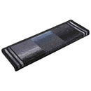 selvklæbende trappemåtter 5 stk. 65x21x4 cm sort og grå