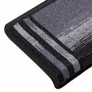 selvklæbende trappemåtter 5 stk. 65x21x4 cm sort og grå