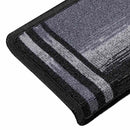 selvklæbende trappemåtter 10 stk. 65x21x4 cm sort og grå