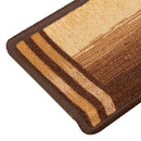 selvklæbende trappemåtter 5 stk. 65x21x4 cm brun