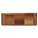 selvklæbende trappemåtter 10 stk. 65x21x4 cm brun