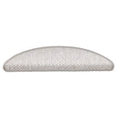 selvklæbende trappemåtter 15 stk. 56x17x3 cm sisal-look platina