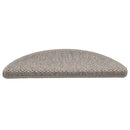 selvklæbende trappemåtter 15 stk. 56x17x3 cm sisal-look sølv