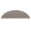selvklæbende trappemåtter 15 stk. 56x17x3 cm sisal-look sølv