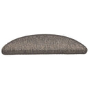 selvklæbende trappemåtter 15 stk. 56x17x3 cm sisal grå-beige