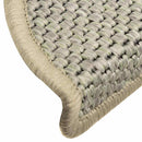 selvklæbende trappemåtte 15 stk. 56x17x3 cm sisal-look lysegrøn