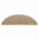selvklæbende trappemåtter 15stk. 56x17x3cm sisal-look sandfarve