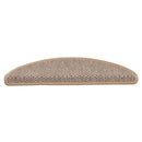 selvklæbende trappemåtter 15stk. 56x17x3cm sisal-look lys beige