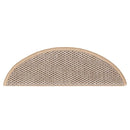 selvklæbende trappemåtter 15stk. 56x17x3cm sisal-look lys beige