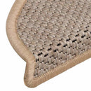 selvklæbende trappemåtter 15stk. 56x17x3cm sisal-look lys beige