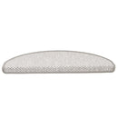 selvklæbende trappemåtter 15 stk. 65x21x4 cm sisal-look platina
