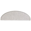 selvklæbende trappemåtter 15 stk. 65x21x4 cm sisal-look platina