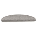 selvklæbende trappemåtter 15 stk. 65x21x4 cm sisal-look sølv