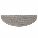 selvklæbende trappemåtter 15 stk. 65x21x4 cm sisal-look sølv