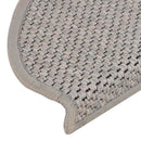 selvklæbende trappemåtter 15 stk. 65x21x4 cm sisal-look sølv