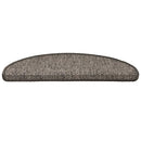 selvklæbende trappemåtter 15 stk. 65x21x4 cm sisal grå-beige