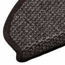 selvklæbende trappemåtter 15 stk. 65x21x4cm sisal-look antracit