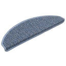selvklæbende trappemåtter 15 stk. 65x21x4 cm sisal-look blå