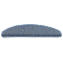 selvklæbende trappemåtter 15 stk. 65x21x4 cm sisal-look blå