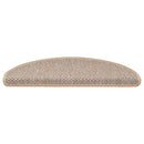 selvklæbende trappemåtter 15stk. 65x21x4cm sisal-look lys beige