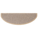 selvklæbende trappemåtter 15stk. 65x21x4cm sisal-look lys beige