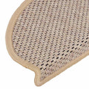 selvklæbende trappemåtter 15stk. 65x21x4cm sisal-look lys beige