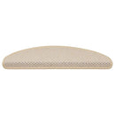 selvklæbende trappemåtter 15 stk. 65x21x4 cm sisal-look creme