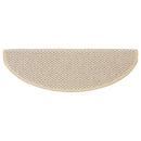 selvklæbende trappemåtter 15 stk. 65x21x4 cm sisal-look creme