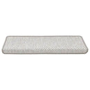 selvklæbende trappemåtter 15 stk. 65x21x4 cm sisal-look platina