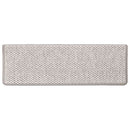 selvklæbende trappemåtter 15 stk. 65x21x4 cm sisal-look platina